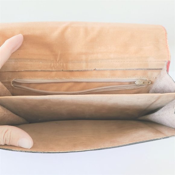 Vintage red leather purse/handbag. - Picture 5 of 7